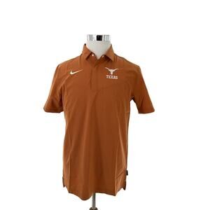 Nike Texas Longhorns On-Field Dri-Fit Polo Shirt Mens M Mini Swoosh Pullover NWT